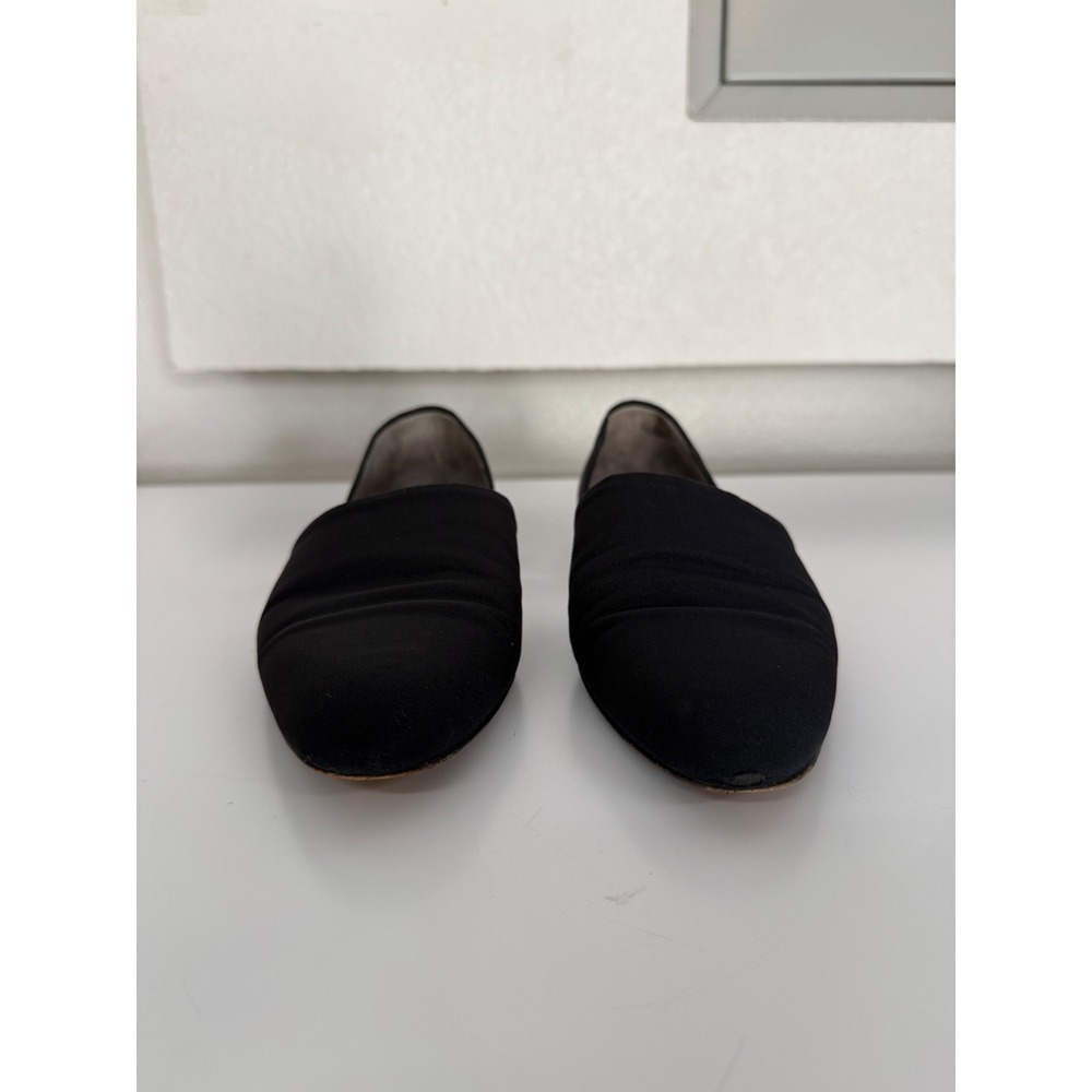 Giorgio Armani Le Collezioni Black D'Orsay Flats Pointed Toe Made in Italy Sz 39